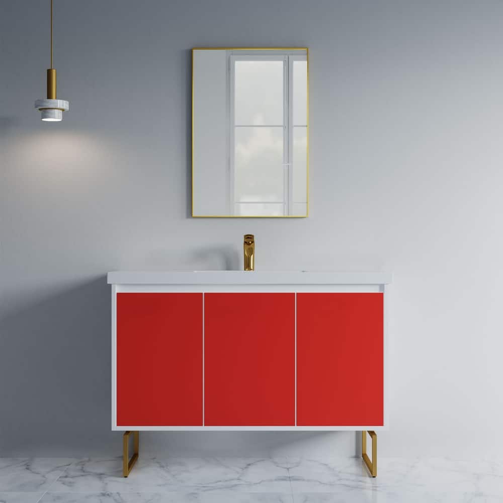 Kennan 48" Single Bathroom Vanity Set with Rectangle Legs