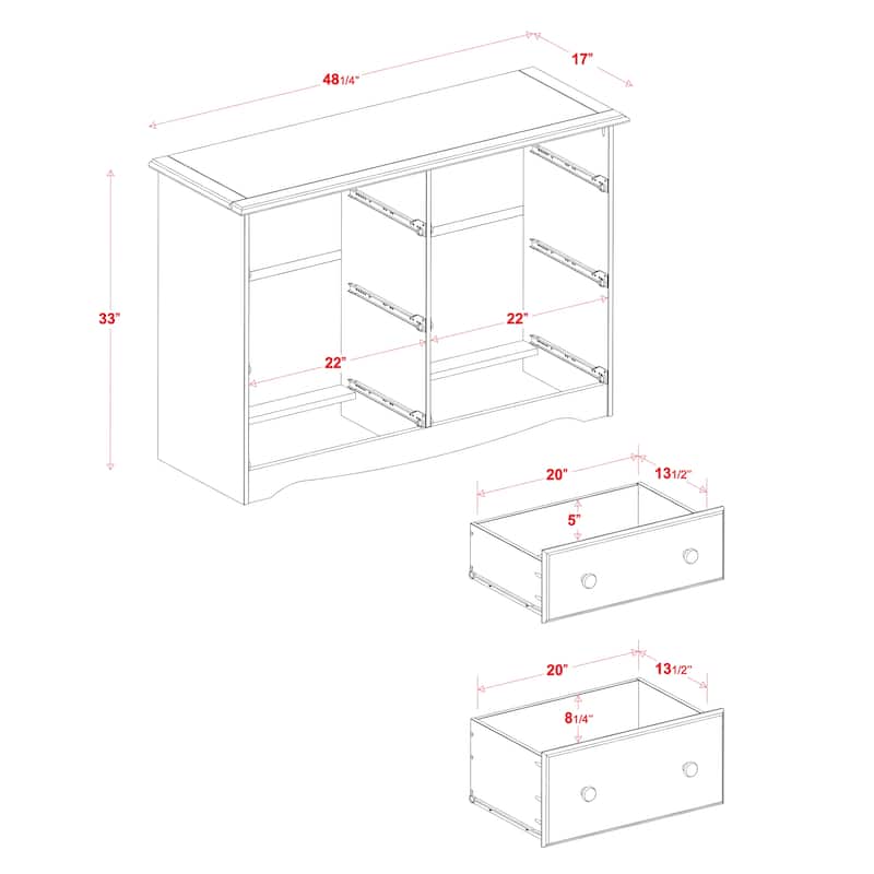Palace Imports 100% Solid Wood 6-Drawer Dresser