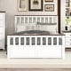 preview thumbnail 14 of 24, Full Wood Platform Bed with Drawers - Classic Design with Wooden Slats