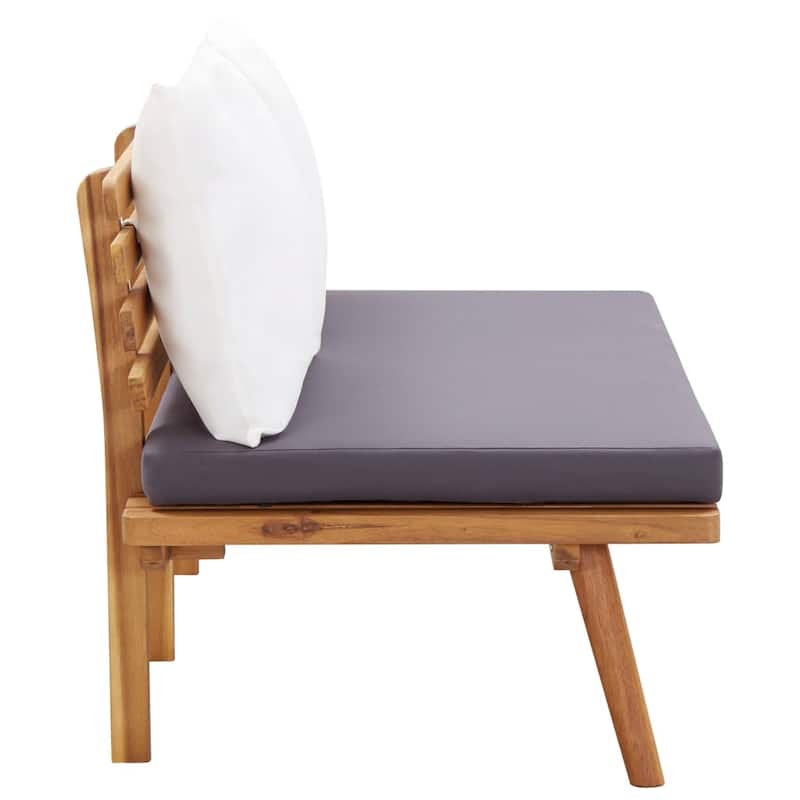 vidaXL Patio Lounge Set Outdoor Sectional Sofa Set Table Solid Wood Acacia - 23.6" x 25.6" x 25.6"