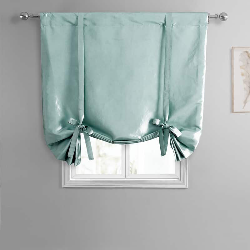 Exclusive Fabrics Faux Silk Taffeta Tie-Up Window Shade (1 Panel)