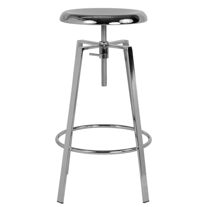 Industrial Style Barstool with Swivel Lift Adjustable Height Seat