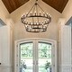 preview thumbnail 4 of 13, Modern Farmhouse Chandelier 2 Tier Large Black Wagon Wheel Chandeliers