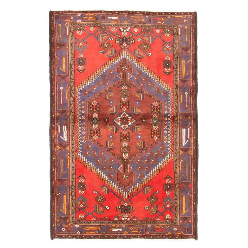 ECARPETGALLERY Hand-knotted Andelz Red Wool Rug - 4'1 x 6'4