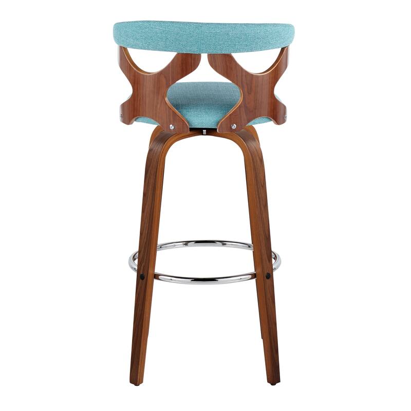 Carson Carrington Viby 30" Fixed-Height Bar Stool with Bent Wood Legs & Round Footrest (Set of 2)