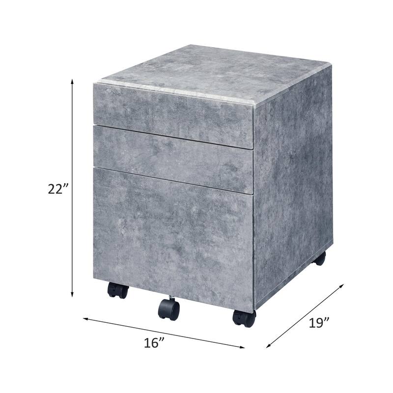 Contemporary Industrial File Cabinet with 3 Drawers