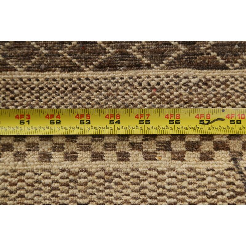 Tribal Geometric Gabbeh Kashkoli Oriental Wool Area Rug Hand-knotted - 3'2" x 5'1"