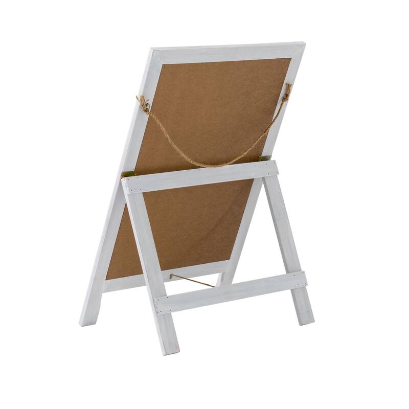 Glitzhome 30"H Standing Message Board Hanging Chalkboard Porch Decor