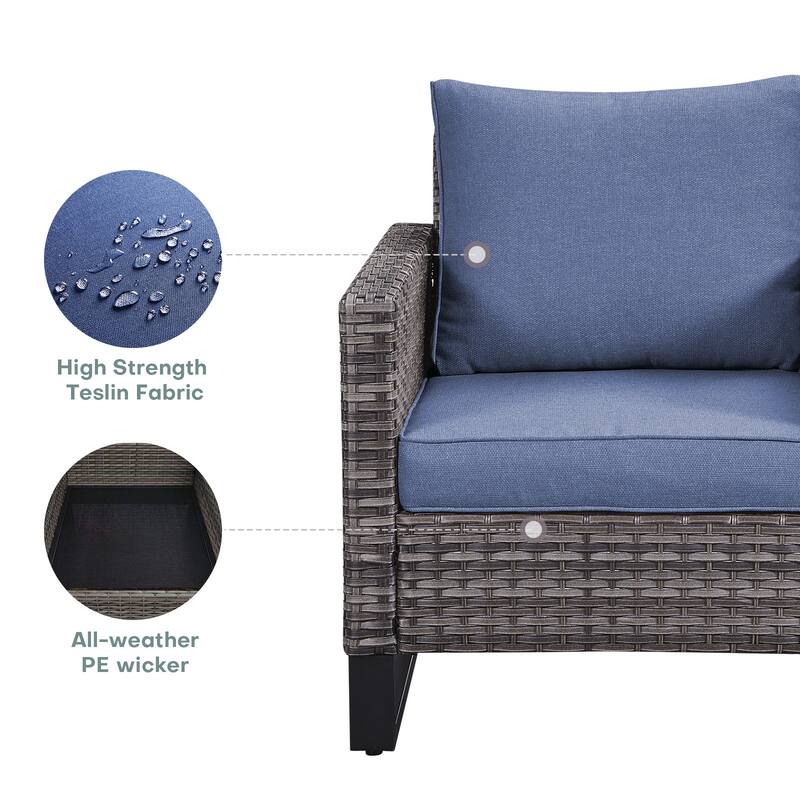 Gymojoy Outdoor Fire Pit Conversation Set, Patio Furniture with Cushions