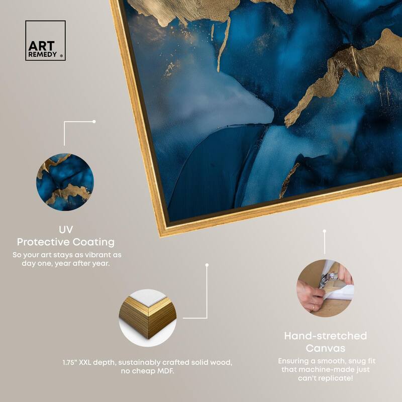 Dark Texture Golden Touch III Canvas by Art Remedy