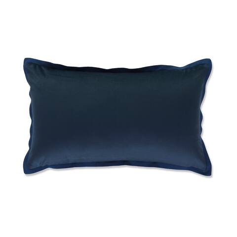 Pillow Perfect Indoor Velvet Flange Rectangular Throw Pillow, 12 X 20 X 5