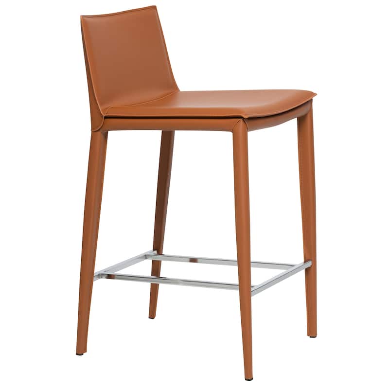 Hilton 25.5" Leather Counter and Bar Stool (Single)