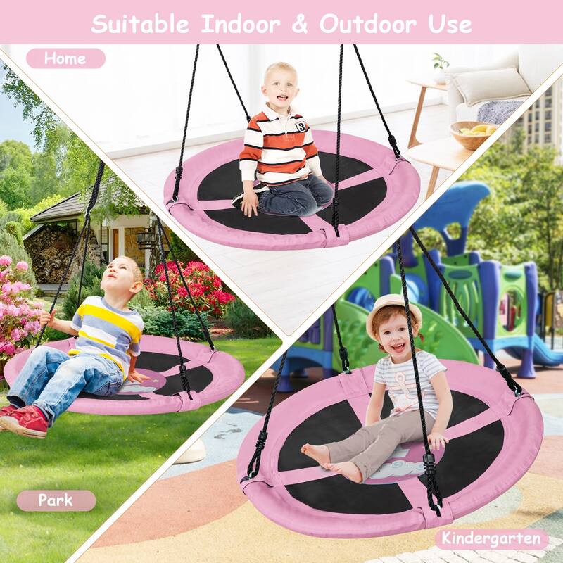 Goplus 40" Flying Saucer Tree Swing Indoor Outdoor Play Set Kids - See Details