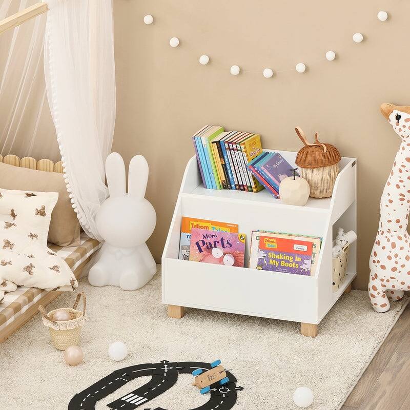 Haotian KMB54-W, Children Bookcase Toy Shelf Storage