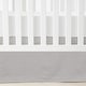 preview thumbnail 13 of 13, Lush Decor Baby Printed Linen Textured Solid Crib Skirt 52" x 28" +16" Drop - Grey