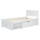 preview thumbnail 11 of 33, Twin Platform Bed with Drawer and Two Storage Shelves, No Box Spring Needed