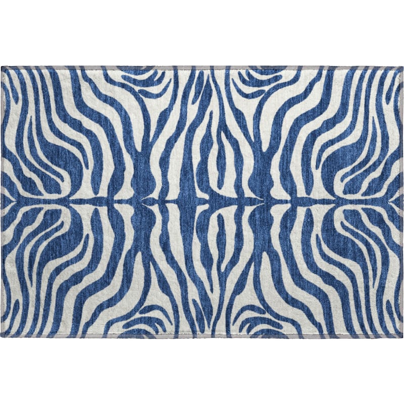 Premium Washable Super Soft Zebra Print Mayfield Rug
