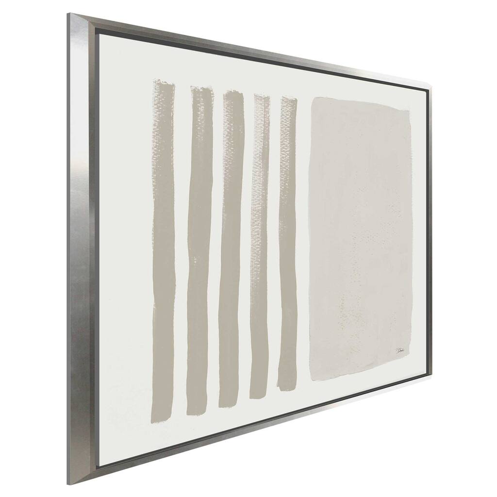 "Gray Vertical Space Abstract" Print on Floating Canvas