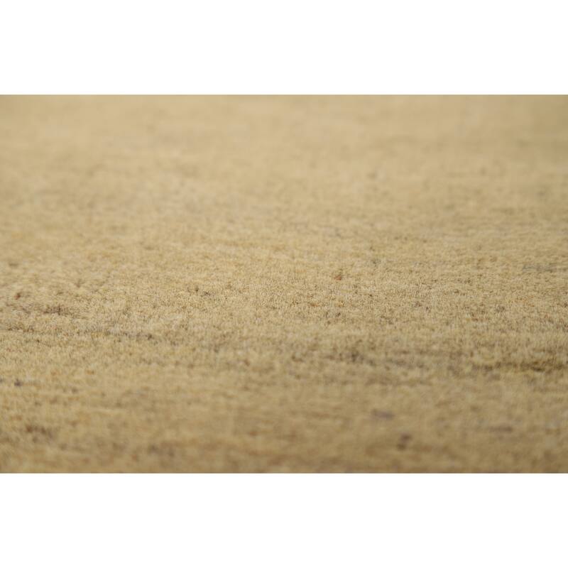 Gabbeh Modern Rug Hand-Knotted Solid Contemporary Wool Carpet - 3'11"x 5'10"