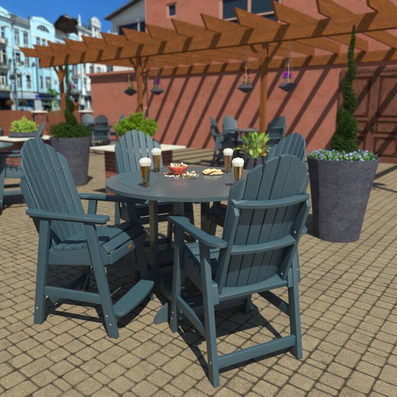 Highwood Commercial Grade 5-Piece Muskoka Adirondack 48" Counter Height Dining Set