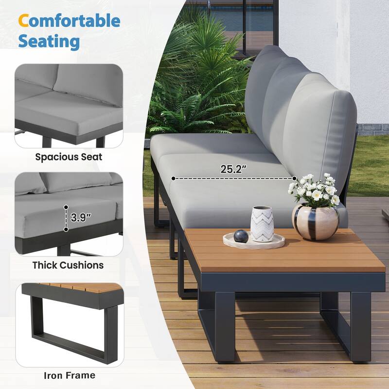 Outdoor Sectional Sofa Set Patio Conversation Set
