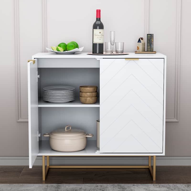 Sideboard Buffet Cabinet with Storage Adjustable Shelf Cabinet for Living Room, Kitchen