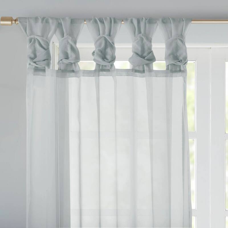 Madison Park Elowen Twisted Tab Voile Sheer Window Curtain Pair