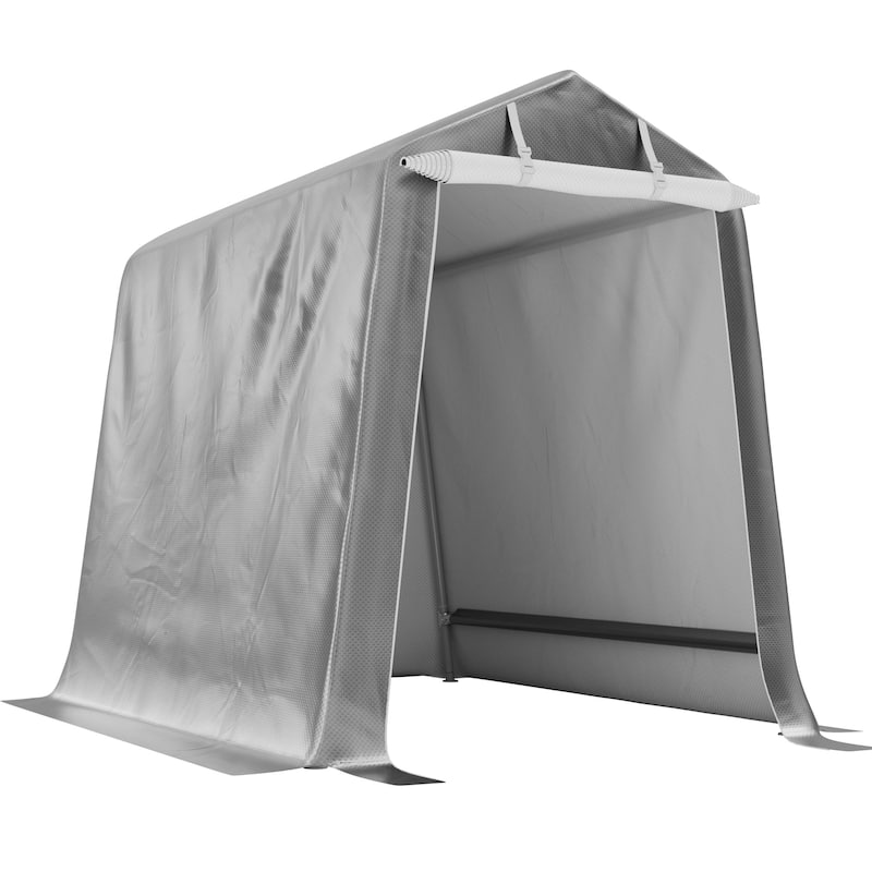 Futzca 6x8ft Portable Shelter Shed, 7ft High Outdoor Storage - N/A
