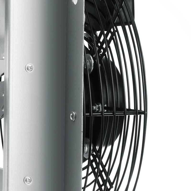 12" Shutter Exhaust Fan, High-speed 1000 CFM, Aluminum Wall Mount Attic Fan with AC-motor, Ventilation and Cooling