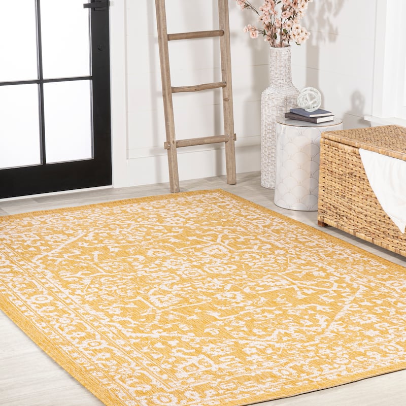 JONATHAN Y Medallion Textured Weave Indoor/Outdoor Area Rug