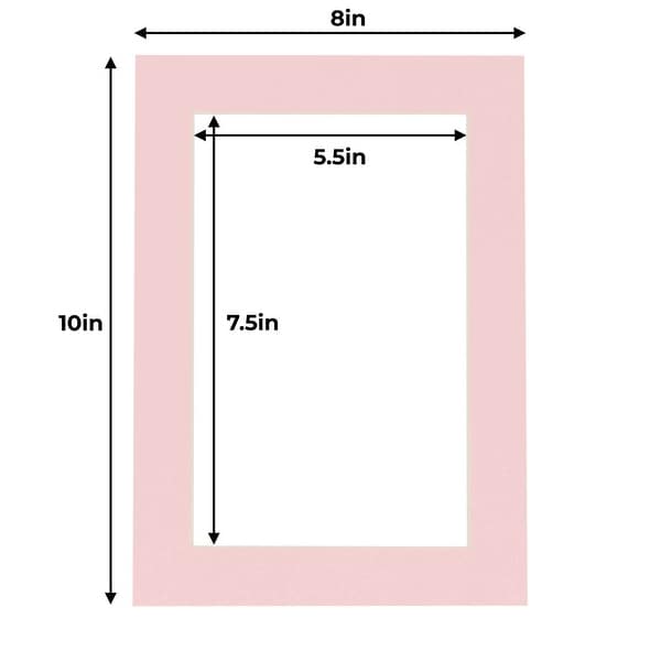 8x10 Mat For 5x7 Photo - Mid Grey Precut Matboard | Acid-Free, Bevel Cut | Fits Standard Frames