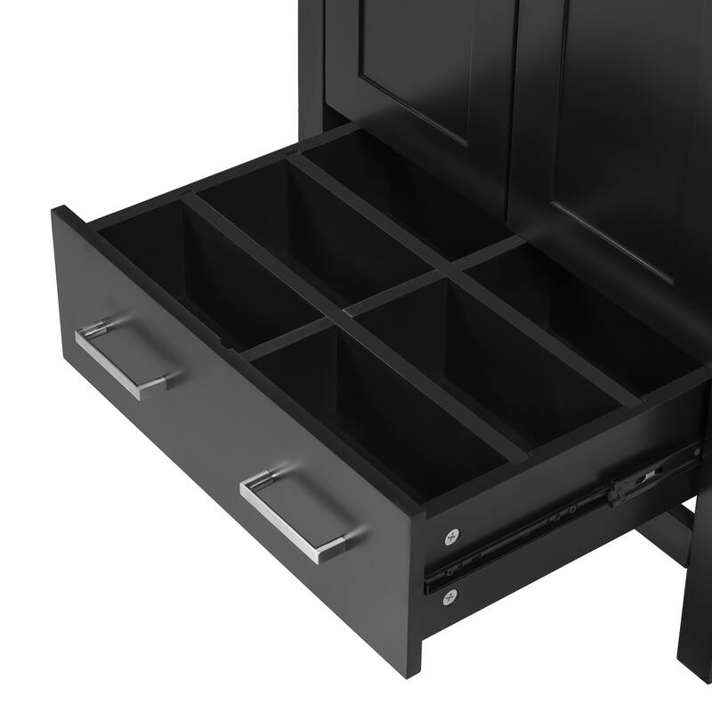 Bathroom Vanity with Sink, Multi-Functional Bathroom Cabinet, Bathroom Vanity with Door Shelf, Soft-Close Doors & 1 Drawer