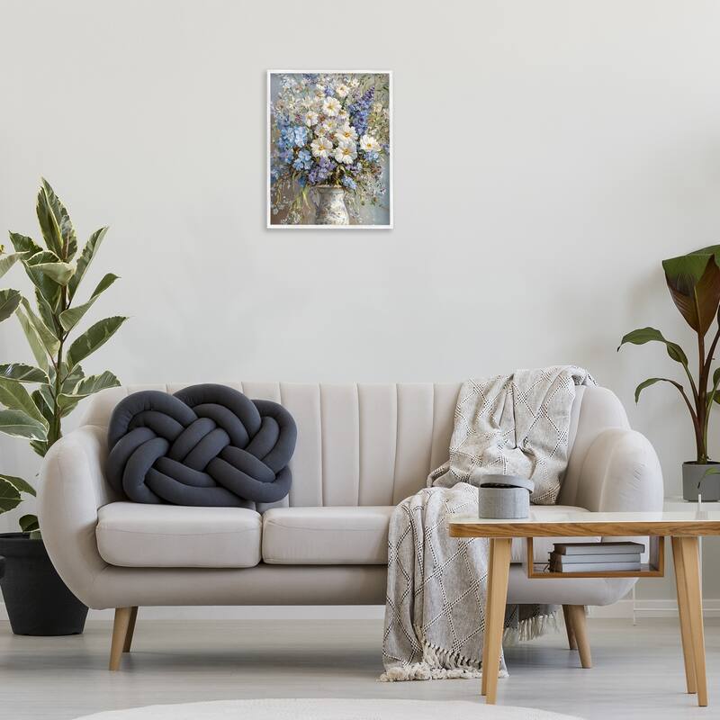 Stupell Flowers in Chinoiserie Vase Framed Giclee Art Design By Franklyn Gregory