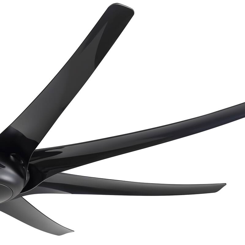 Large 100/84-inch 8-Blade Matte Black Ceiling Fan with Remote,No Light