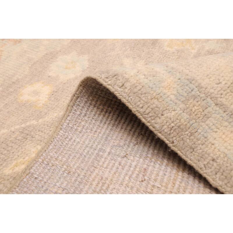 ECARPETGALLERY Hand-knotted Modern Oushak Grey Wool Rug - 7'8 x 9'10