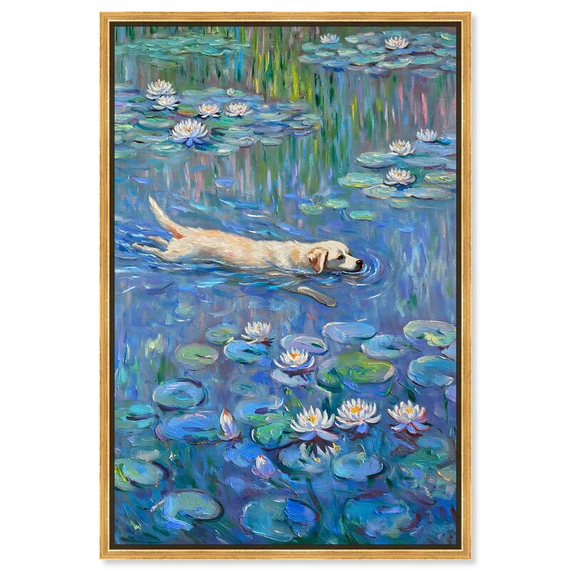 Lily Lagoon II Canvas by Modern Classic Art Remedy - Gold - 36" x 54"