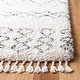 preview thumbnail 3 of 4, SAFAVIEH Moroccan Fringe Shag Lucyna 2-inch Thick Rug - Ivory/Grey - 8' x 10'