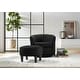 preview thumbnail 7 of 34, 360° Swivel Accent Chair with Ottoman, Barrel Chair with Upholstered