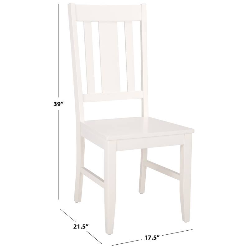 SAFAVIEH Home Roswitha Slat Back Side Chair - 18"W x 22"D x 39"H