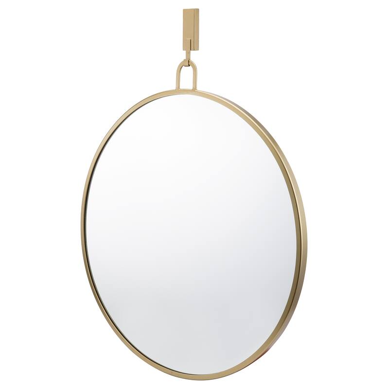 Varaluz Stopwatch Round Accent Mirror - 30"W x 30"H - Gold