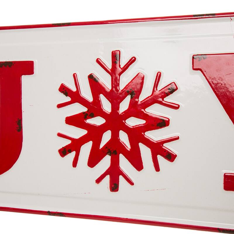 Glitzhome 24"L Metal Christmas "JOY" Wall Decor - 24''L