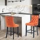 preview thumbnail 54 of 56, Contemporary Tufted Velvet Upholstered Counter Bar Stools Set of 2