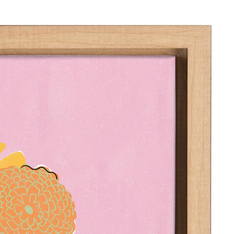 Kate and Laurel Sylvie Miracle Vase Framed Canvas by Alja Horvat