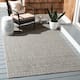 SAFAVIEH Courtyard Terezija Indoor/ Outdoor Waterproof Patio Backyard Rug - 9' x 12' - Grey/Black