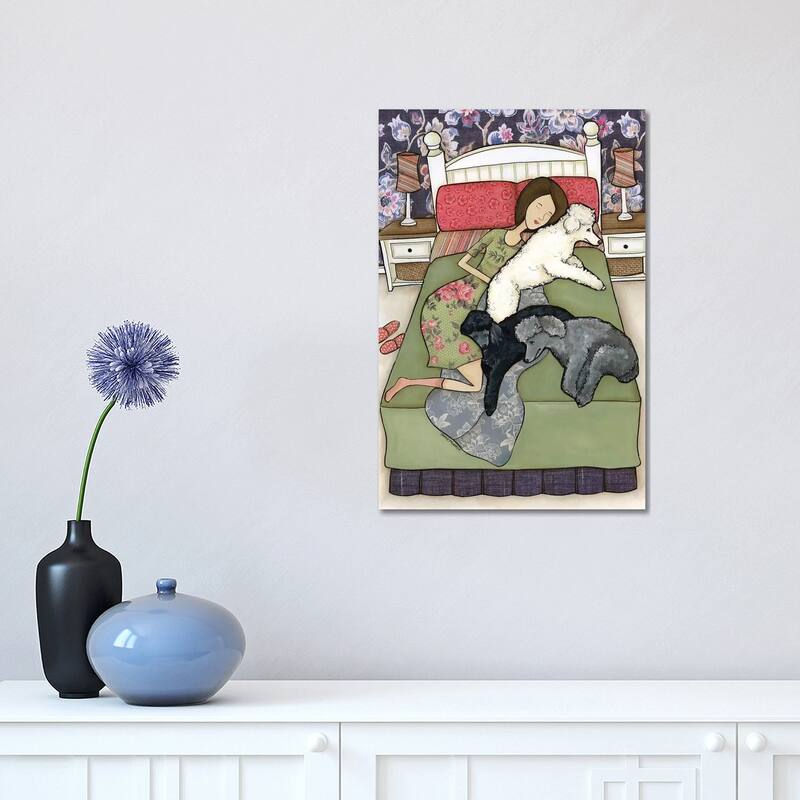 iCanvas "Napping Poodles" by Jamie Morath Canvas Print - 18x12x1.5