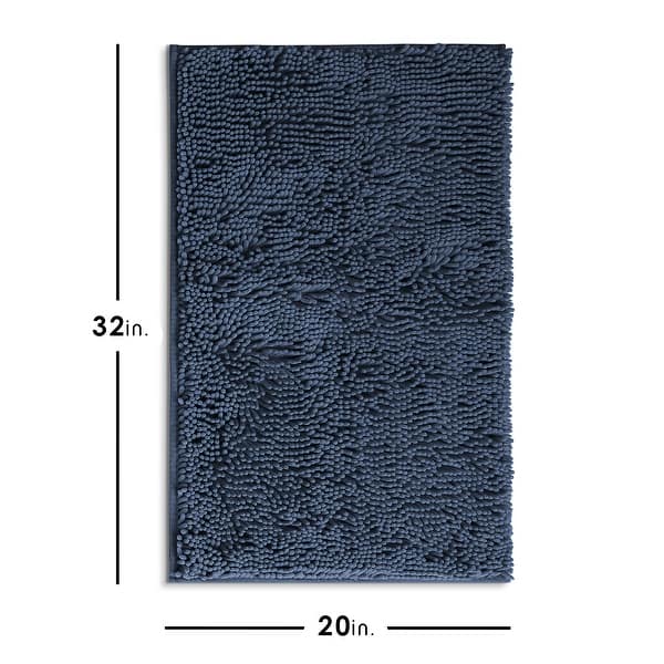 dimension image slide 16 of 34, Hearth & Harbor Non-Slip Super Plush Chenille Bathroom Rugs