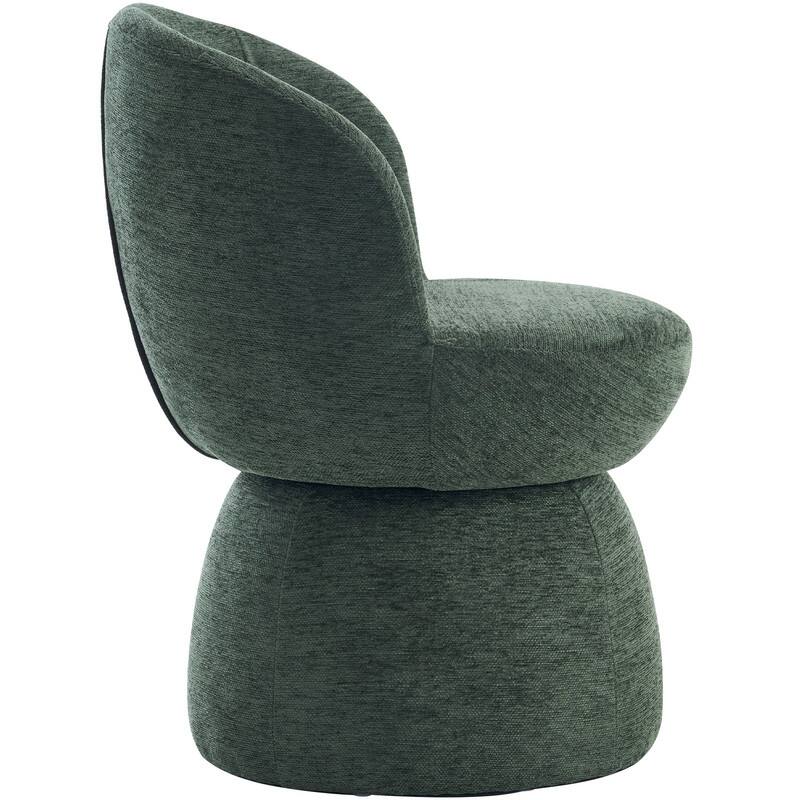 Swivel Modern Accent Chair Set of 4, Armless Upholstered Barrel Chairs
