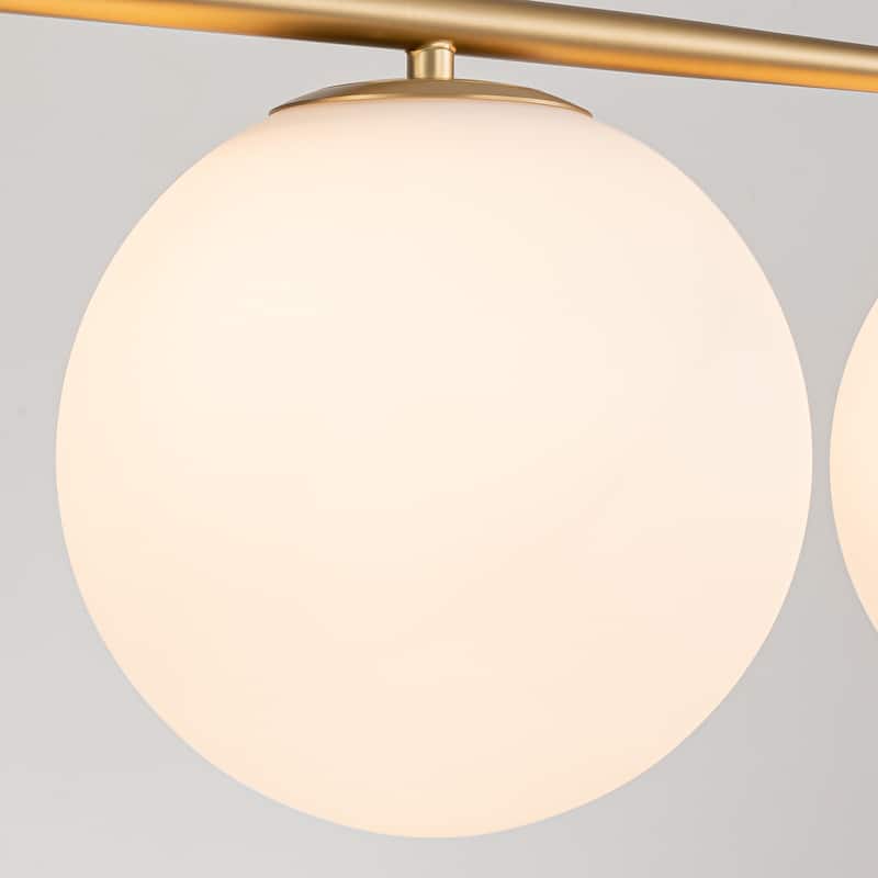 4 - Lights Modern Linear Globe Chandelier Kitchen Island Pendant Light