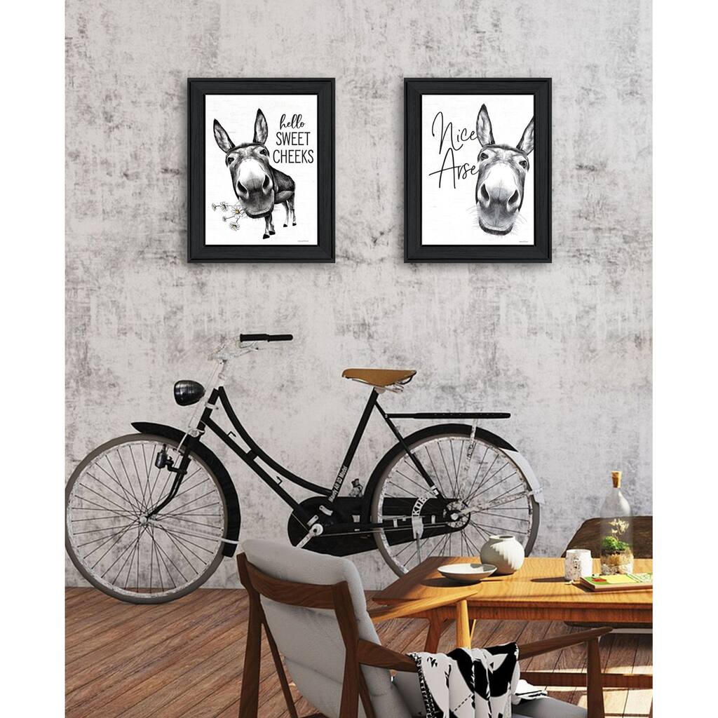 Trendy Decor 4U "Hello Sweet Cheeks!" Printed Framed Wall Art by Lettered & Lined