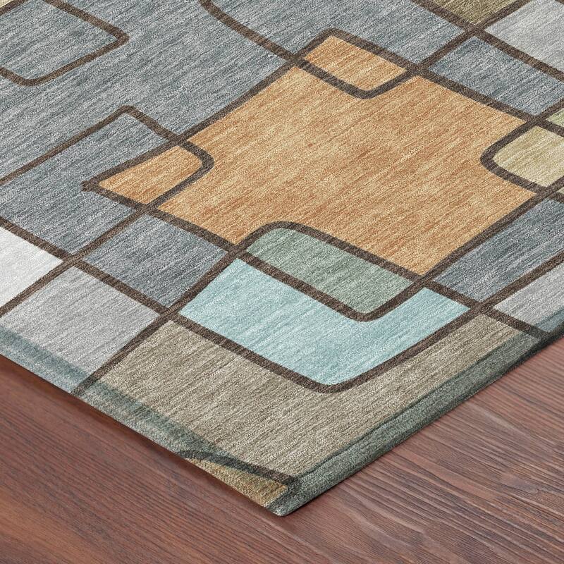 Machine Washable Indoor/ Outdoor Contemporary Prenner Chantille Rug